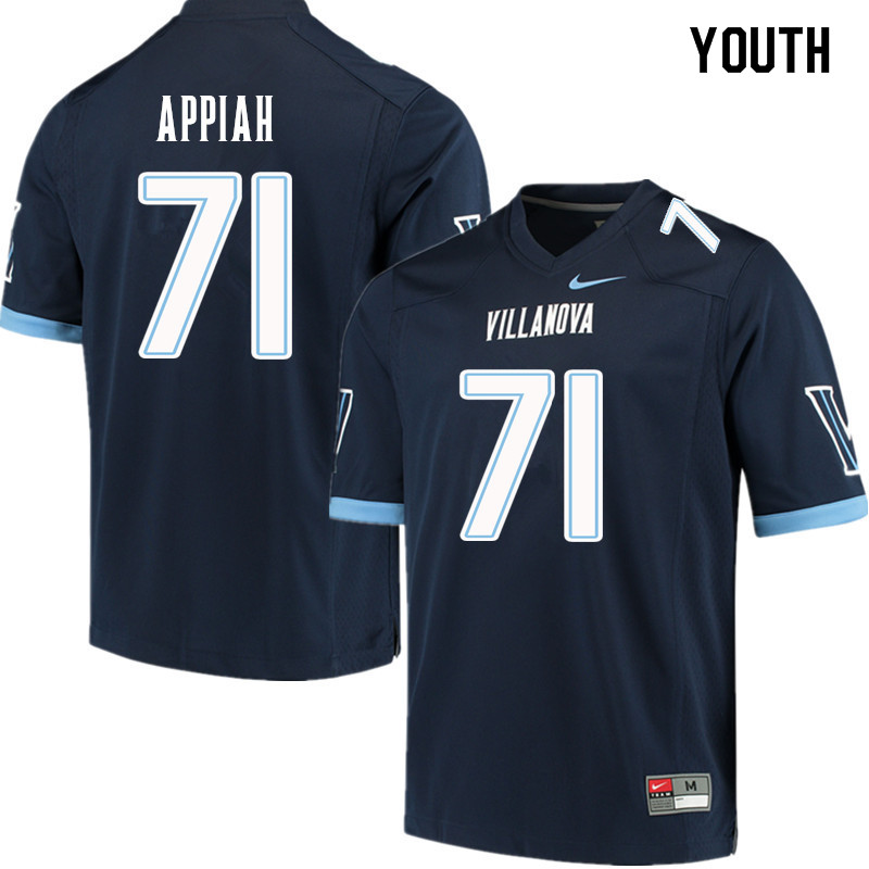Youth #71 Kofi Appiah Villanova Wildcats College Football Jerseys Sale-Navy - Click Image to Close